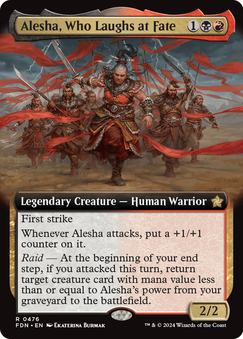 Alesha, Who Laughs at Fate (Extended Art) (FDN-476) - Foundations: (Extended Art) Foil