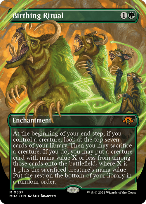 Birthing Ritual (Borderless) (MH3-337) - Modern Horizons 3 Foil