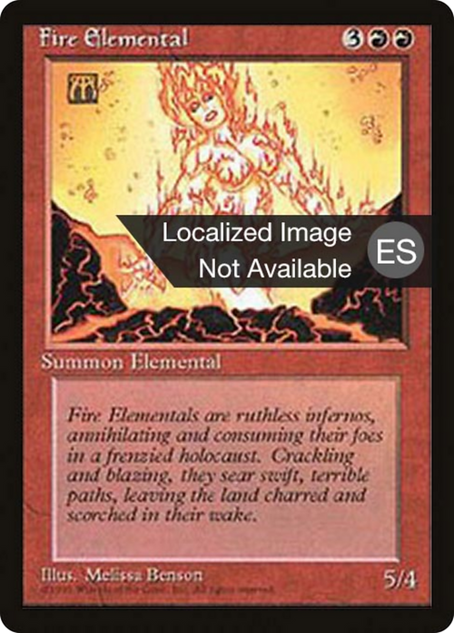 Fire Elemental (4BB-) - Fourth Edition Foreign Black Border