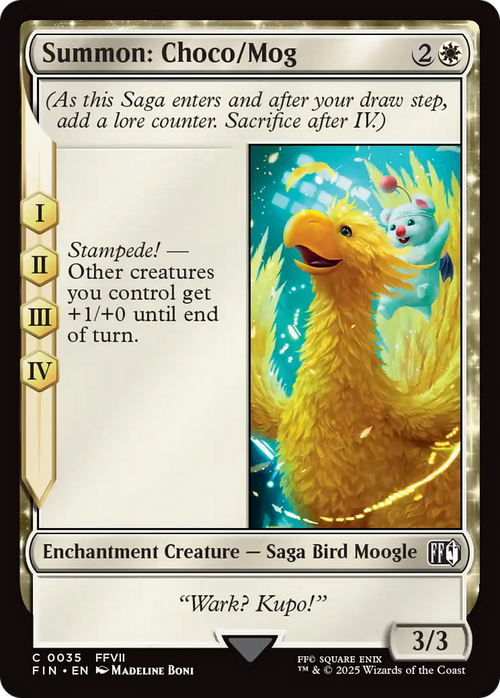 Summon: Choco/Mog (FIN-035) - FINAL FANTASY: (enchantment) Foil
