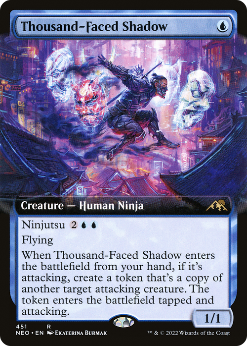 Thousand-Faced Shadow (Extended Art) (NEO-451) - Kamigawa: Neon Dynasty: (Extended Art)