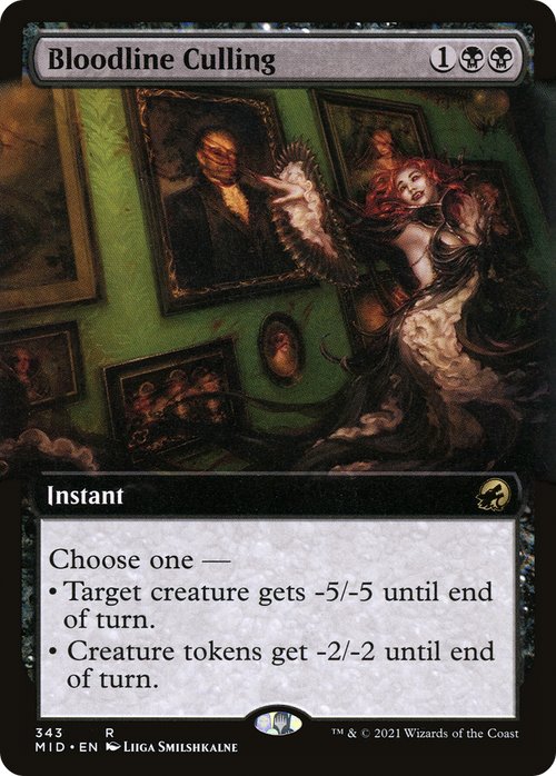 Bloodline Culling (Extended Art) (MID-343) - Innistrad: Midnight Hunt: (Extended Art) Foil