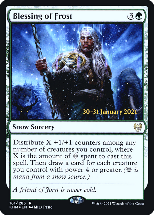 Blessing of Frost (PRE-161S) - Kaldheim Promos: (snow) Foil