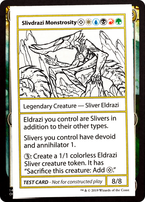 Slivdrazi Monstrosity (No PW Symbol) (CMB1-102) - Mystery Booster Playtest Cards 2021