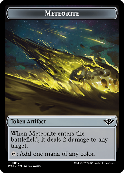 Meteorite (TOTJ-017) - Outlaws of Thunder Junction Tokens Foil