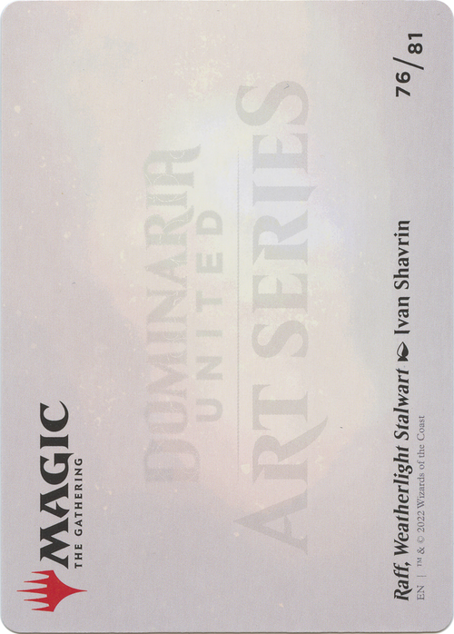 Raff, Weatherlight Stalwart // Raff, Weatherlight Stalwart (ADMU-076) - Dominaria United Art Series (Borderless)