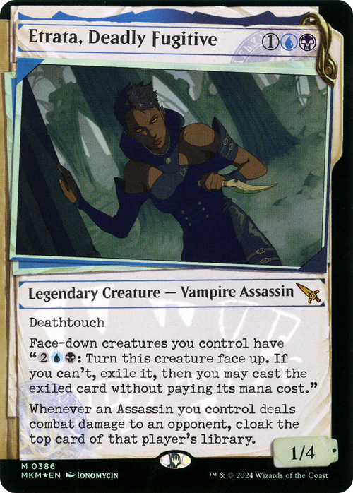 Etrata, Deadly Fugitive (Showcase) (Invisible Ink) (MKM-386) - Murders at Karlov Manor: (Showcase) Foil