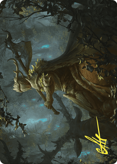 Verdant Outrider // Verdant Outrider (AWOE-028) - Wilds of Eldraine Art Series (Borderless)