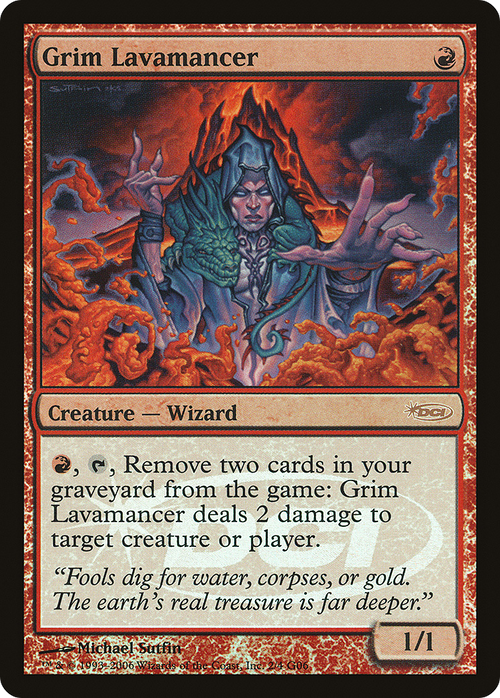 Grim Lavamancer (JDG-002) - Judge Gift Cards 2006 Foil