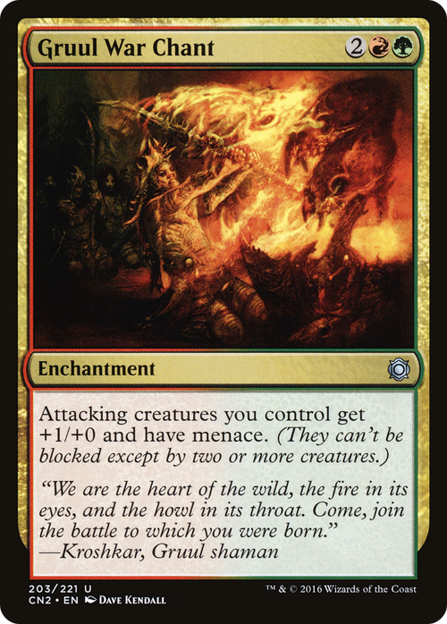 Gruul War Chant (CN2-203) - Conspiracy: Take the Crown Foil