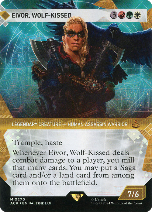 Eivor, Wolf-Kissed (Showcase) (Textured Foil) (ACR-270) - Assassin's Creed: (Showcase) (Borderless) Foil
