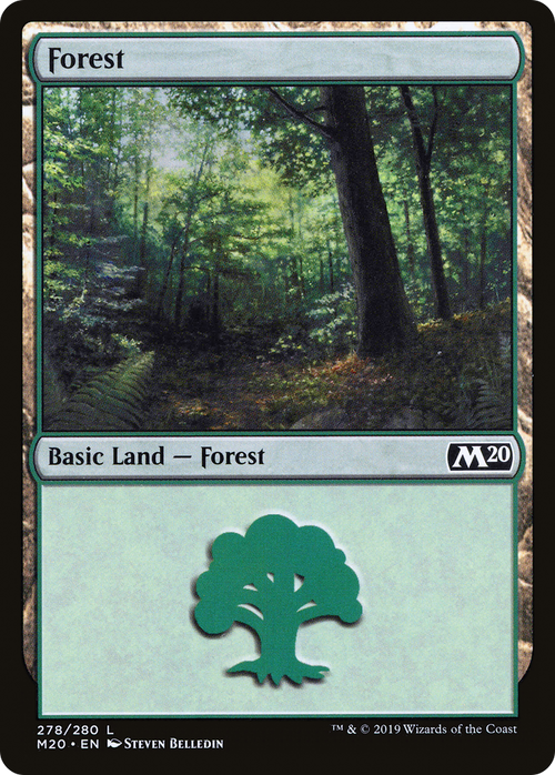 Forest (278) (M20-278) - Core Set 2020 Foil