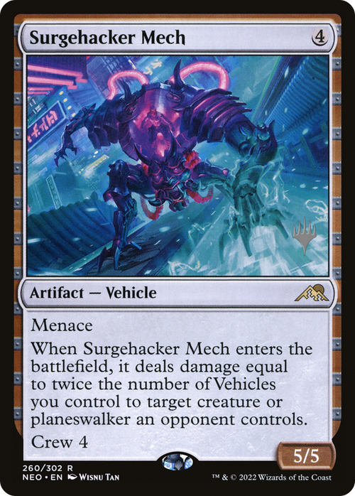 Surgehacker Mech (PPNEO-260) - Kamigawa: Neon Dynasty Promos Foil