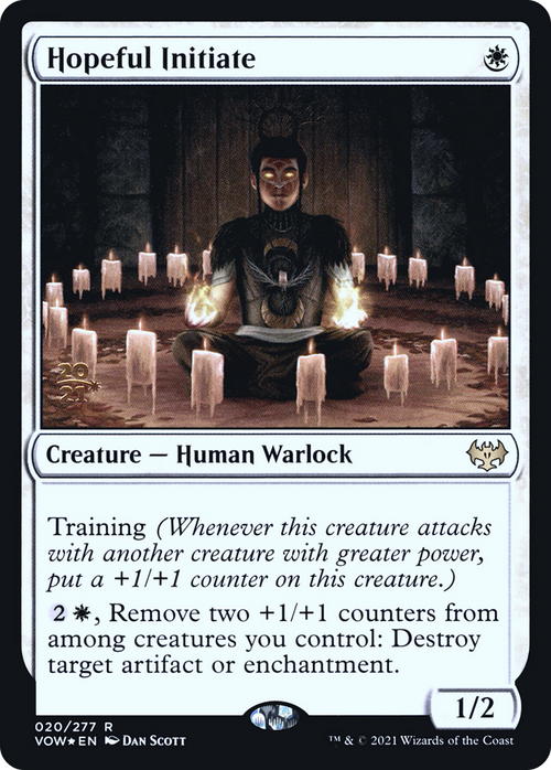 Hopeful Initiate (PRE-020) - Innistrad: Crimson Vow Promos Foil