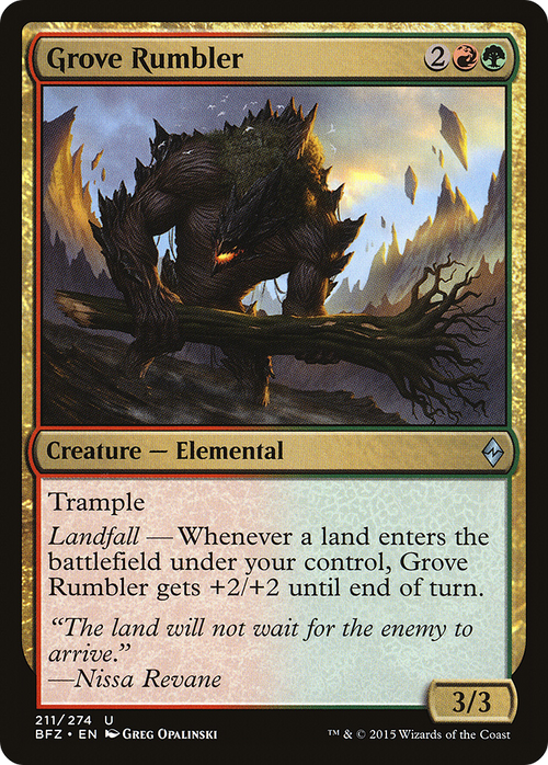 Grove Rumbler (BFZ-211) - Battle for Zendikar Foil