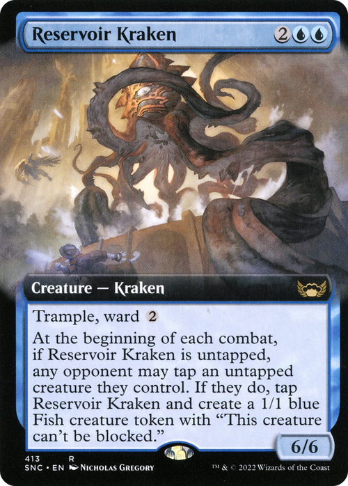 Reservoir Kraken (Extended Art) (SNC-413) - Streets of New Capenna: (Extended Art) Foil
