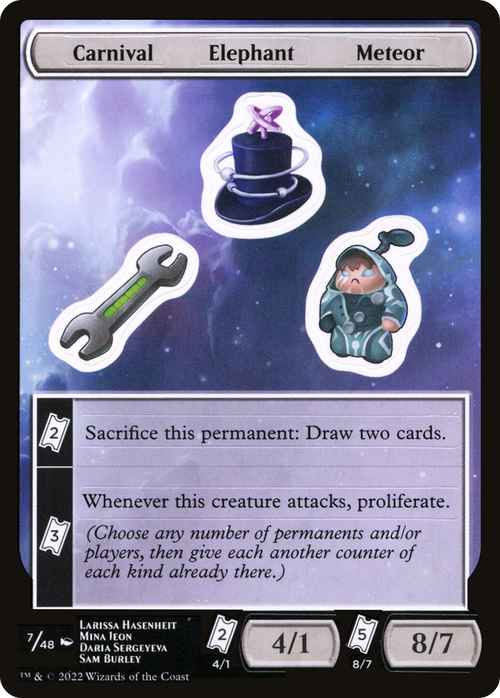 Carnival Elephant Meteor (UNF-007) - Unfinity Sticker Sheets
