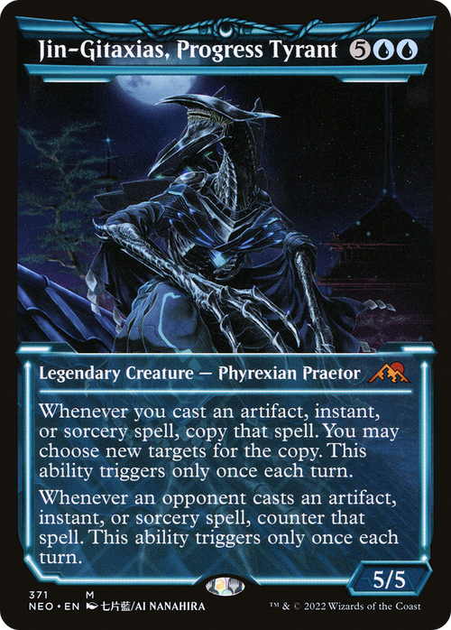 Jin-Gitaxias, Progress Tyrant (Showcase) (NEO-371) - Kamigawa: Neon Dynasty: (Showcase) Foil