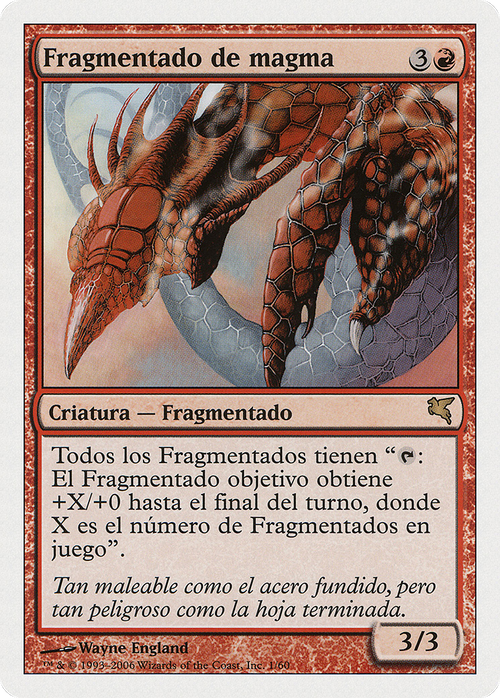 Magma Sliver (Spanish) - "Fragmentado de magma" (PSAL-0D1) - Salvat 2005