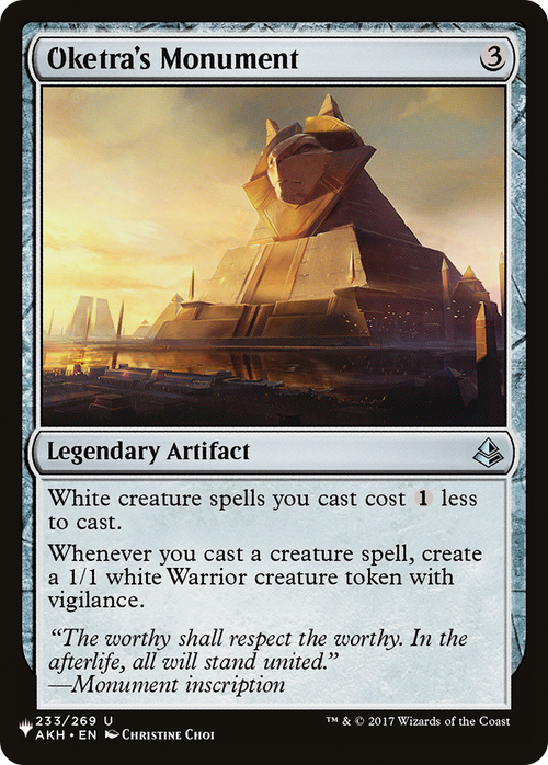 Oketra's Monument (LIST-233) - The List