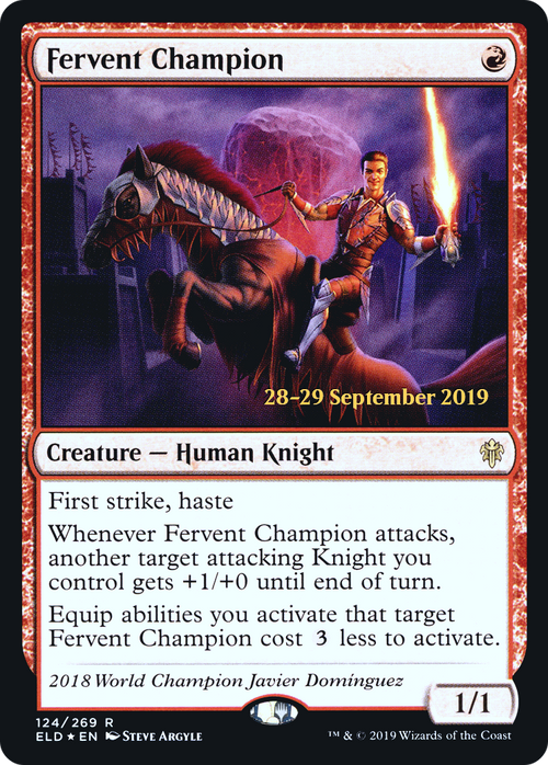 Fervent Champion (PRE-124S) - Throne of Eldraine Promos Foil