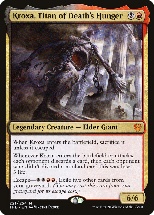 Kroxa, Titan of Death's Hunger (PPTHB-221P) - Theros Beyond Death Promos