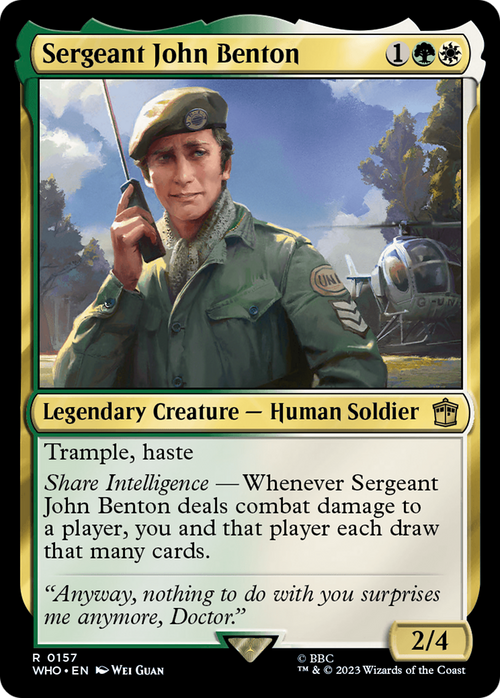 Sergeant John Benton (WHO-157) - Doctor Who Foil