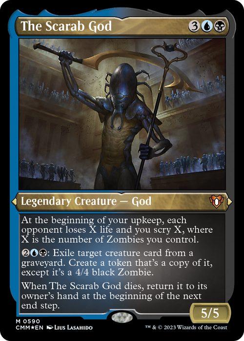The Scarab God (Foil Etched) (CMM-590) - Commander Masters Foil
