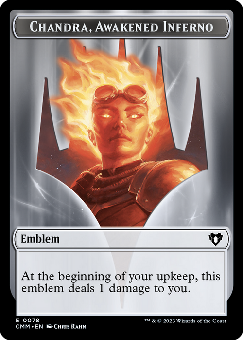 Chandra, Awakened Inferno Emblem (TCMM-078) - Commander Masters Tokens