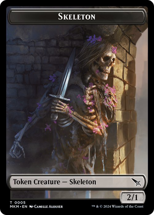 Skeleton (TMKM-005) - Murders at Karlov Manor Tokens