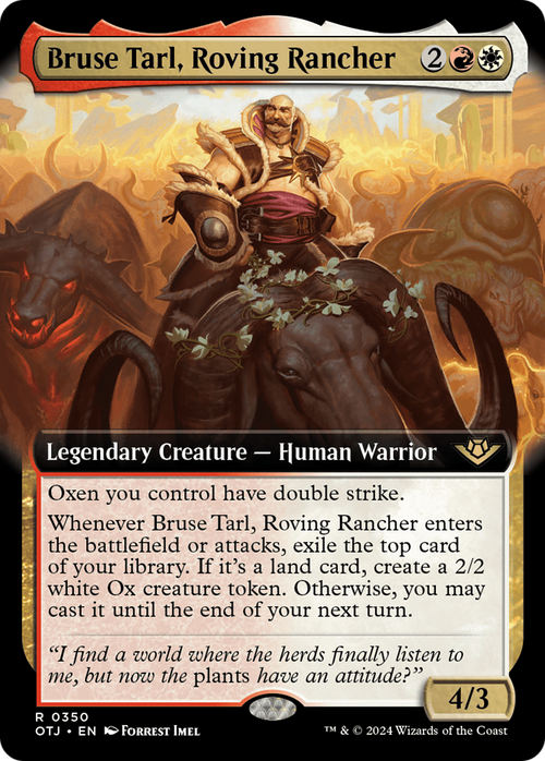 Bruse Tarl, Roving Rancher (Extended Art) (OTJ-350) - Outlaws of Thunder Junction: (Extended Art)