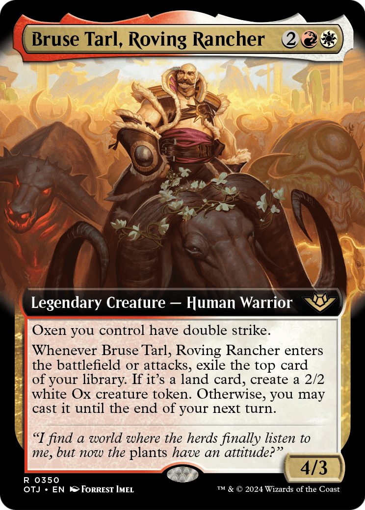 Bruse Tarl, Roving Rancher (Extended Art) (OTJ-350) - Outlaws of Thunder Junction: (Extended Art) Foil