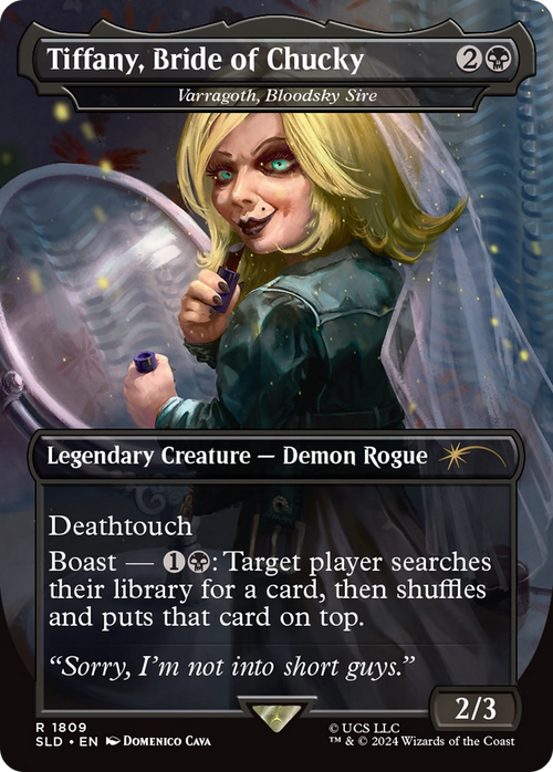 Tiffany, Bride of Chucky - Varragoth, Bloodsky Sire (SLD-1809) - Secret Lair Drop / Tiffany, Bride of Chucky (Borderless) Foil