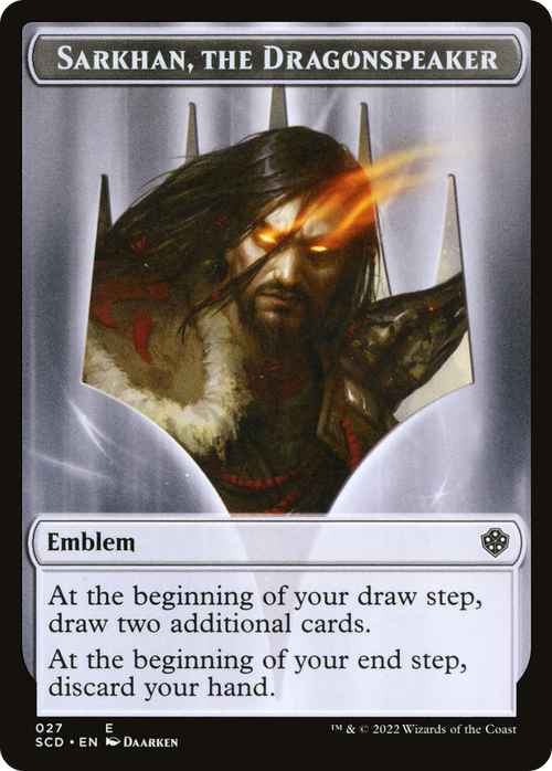 Sarkhan, the Dragonspeaker Emblem (TSCD-027) - Starter Commander Deck Tokens