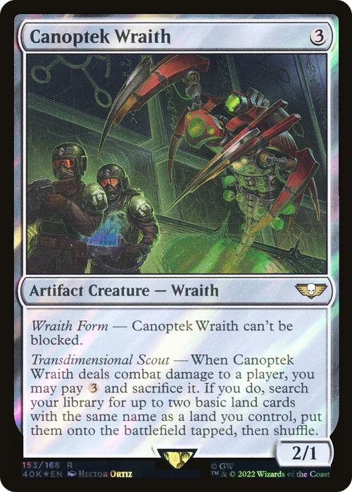 Canoptek Wraith (Surge Foil) (40K-153) - Warhammer 40,000 Commander Foil