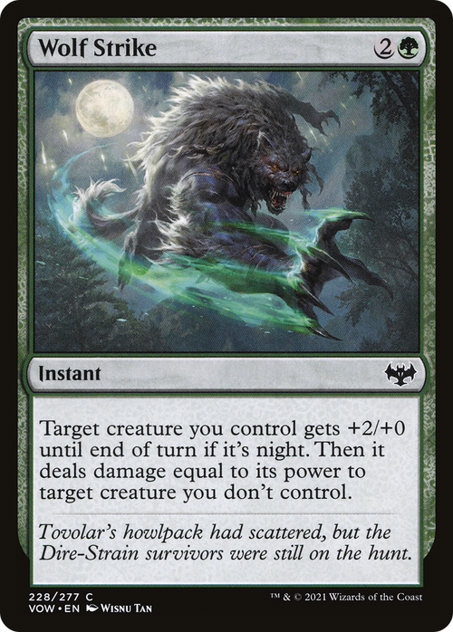 Wolf Strike (VOW-228) - Innistrad: Crimson Vow Foil