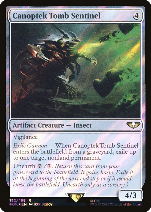 Canoptek Tomb Sentinel (Surge Foil) (40K-152) - Warhammer 40,000 Commander Foil