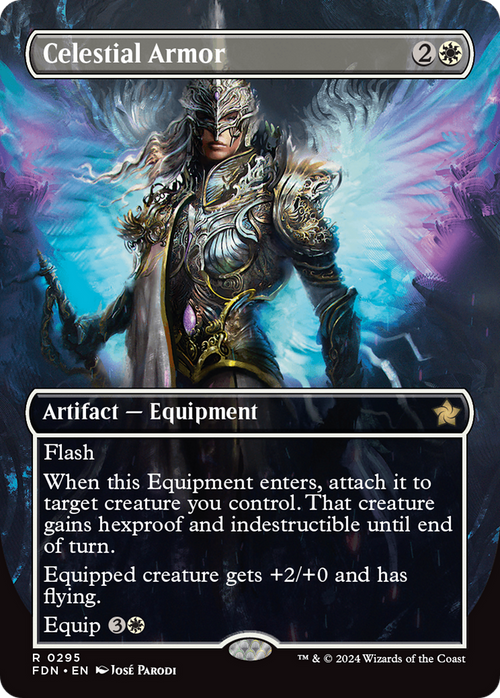 Celestial Armor (Borderless) (FDN-295) - Foundations Foil