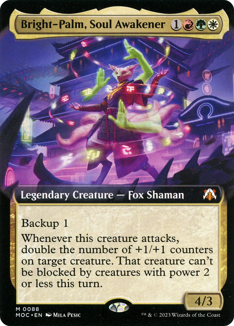 Bright-Palm, Soul Awakener (Extended Art) (MOC-088) - March of the Machine Commander: (Extended Art)