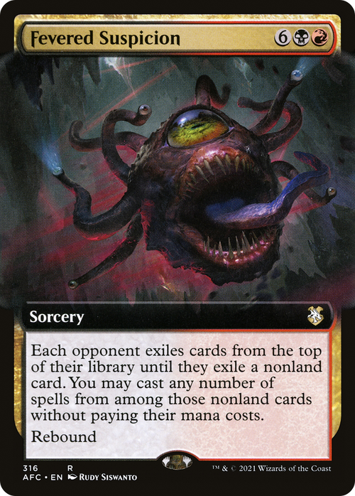 Fevered Suspicion (Extended Art) (AFC-316) - Forgotten Realms Commander: (Extended Art)