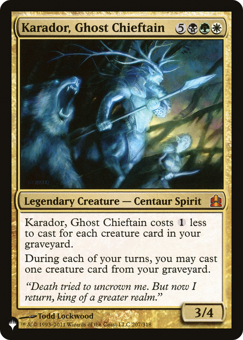 Karador, Ghost Chieftain (LIST-CMD-207) - The List