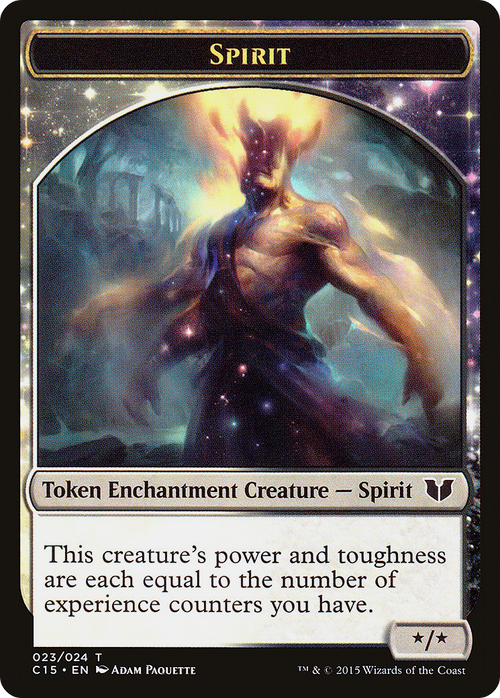 Spirit (023) // Cat Double-Sided Token (C15-023) - Commander 2015 Tokens: (enchantment)