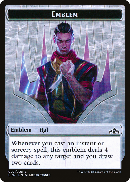 Emblem - Ral, Izzet Viceroy (GRN-007) - Guilds of Ravnica Tokens