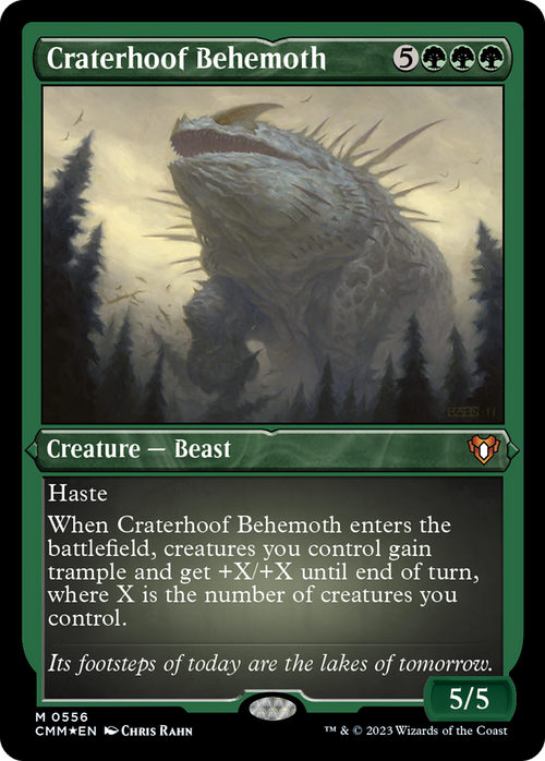Craterhoof Behemoth (Foil Etched) (CMM-556) - Commander Masters Foil