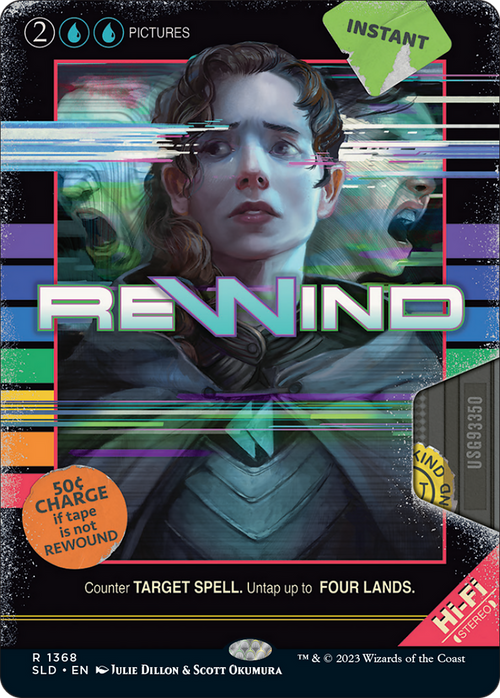 Rewind (SLD-1368) - Secret Lair Drop: (Full Art) (Borderless) Foil