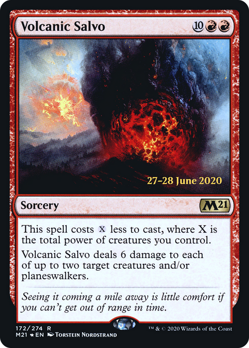 Volcanic Salvo (PRE-172S) - Core Set 2021 Promos Foil