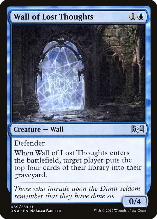 Wall of Lost Thoughts (RNA-059) - Ravnica Allegiance