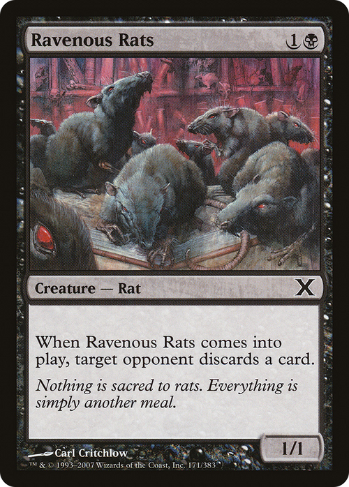 Ravenous Rats (10E-171) - Tenth Edition Foil