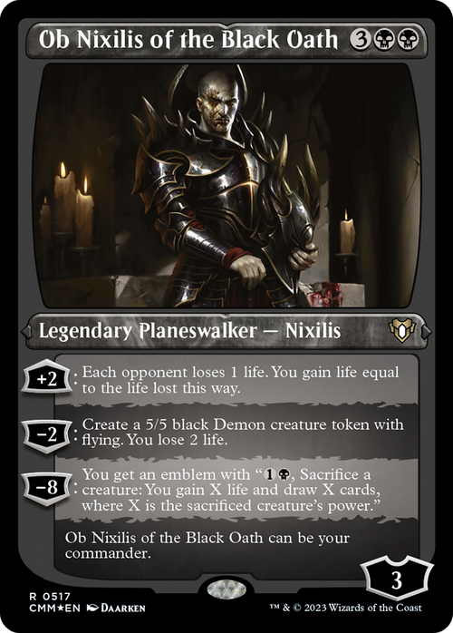 Ob Nixilis of the Black Oath (Foil Etched) (CMM-517) - Commander Masters Foil