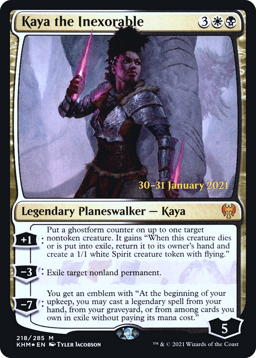 Kaya the Inexorable (PRE-218S) - Kaldheim Promos Foil